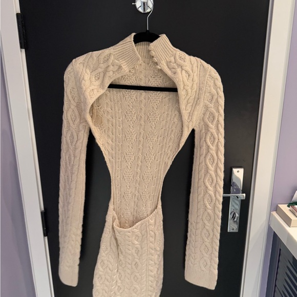 Guizio Cream Knit Dress - Picture 5 of 7